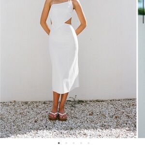 Sabo Skirt Asymmetrical White Dress